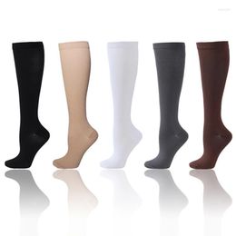 Men's Socks Compression Stockings Women Men Nylon Solid Athletic For Edema Varicose Veins Female Running