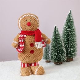 Plush Dolls Cute Gingerbread Man Toy Baby Appease Doll Biscuits Pillow Cushion Reindeer Home Decor for Children Christmas Gift 220924