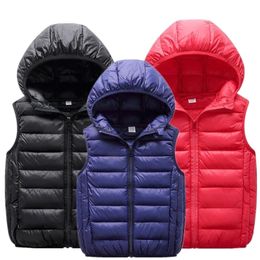 Coloque Coloque Autumn Winter Fashion Capuz Kids Coloque Jaquetas de colete grossas para meninos Roupas meninas casaco quente Luz de luz 220927