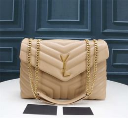 Abendtaschen, Abendtaschen, hochwertige Designer-LOULOU-Tasche, große Schulterkette, Clutch-Taschen, Geldbörsen, echtes Kalbsleder, Ripsband, luxuriöse Botschaft