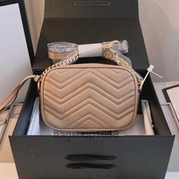 Luex Designer Marmont Crossbody Shoulder G Bag Quilting Zig Zag Leather Black Gold Matelasse Wallet On Chain Hardware Women's 19x6x13cm