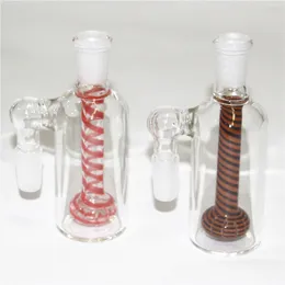 14mm Male hookah Glass Ash Catcher with Quartz Banger Clear Bubbler Ashcatcher 45 90 Degree for silicone bongs water bong Pipes