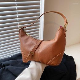 Evening Bags Trendy Brand Designer Hobos Handbags And Purse Women Shoulder Crossbody 2022 Solid Vegan Leather Ladies Messenger