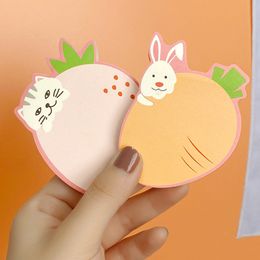 Cartoon Animal Sticky simple sticky notes - 65 Sheets of Memo Pad Stickers for Records, Kawaii Stationery, School Supplies