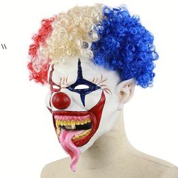 Party Spiked Mask Hair For Full Face Latex Halloween Crown Horror masks Clown Cosplay Night Terror Club BBB15823