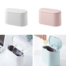 Waste Bins Bin Small Trash Can Mini Desktop Ashcan Litter Little Table Top For Desk Office Supplies Garbage Basket 220927