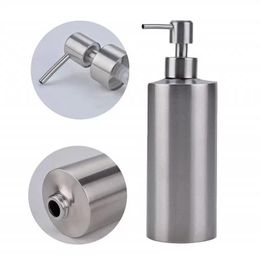 2022 new Full 304 Stainless Steel Countertop Sink Liquid Soap & Lotion Dispenser Pump Bottles for Kitchen and Bathroom 250ml/8oz 350ml RRE14531