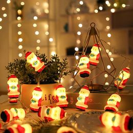 Christmas Decorations Santa Claus Light String With Bright Color Special Shape Tree Holiday Decoration 3M 20Lights Xmas Party Home Bar Decor