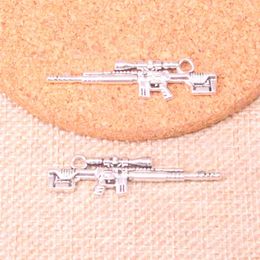 antique gun charms NZ - 41pcs Charms sniper rifle gun 8 42mm Antique Making pendant fit Vintage Tibetan Silver DIY Handmade Jewelry270f
