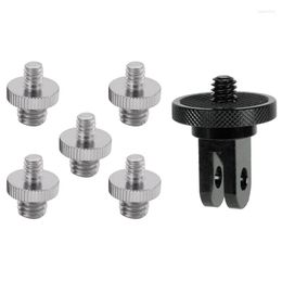Tripods 5Pc 1/4 Inch Male To 3/8 Threaded Screw Adapter With Camera Mount For 1/4-20 Conversion