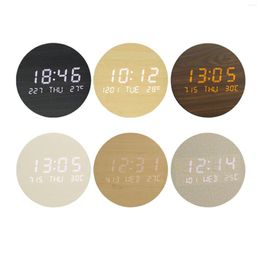 Wall Clocks 7.5" Digital Clock 12/24H Temperature Date Day Auto Brightness USB