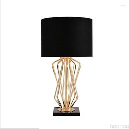 Table Lamps Modern Post-modern Living Room Marble Metal Wind Designer Classical Model Study Individuality Desk Lamp