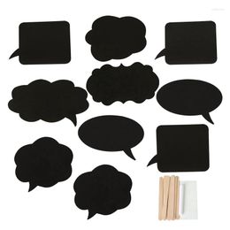 Decorative Figurines 10 Pcs Writing Black Cardboard With Chalk Wedding Po Props Net Red Funny Paper Beard Message Card Decoration