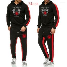 Men's Tracksuits Men's 2022 The Track Suit Autumn And Winter Hoodeds Sportswears Drawstring Sportswear Mens Pullover Casuals Two-Piece