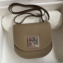 9A Borsa da donna di alta moda in pelle Epsom fatta a mano Linea di cera piccola piazza Twist Lock Mini lusso classico moda monospalla regalo a tracolla