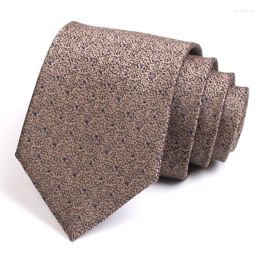 Bow Ties 2022 Gentleman Luxury Tie Men High Quality Business Suit Work Necktie 8CM Wide Jacquard For Fashion Formal Neck