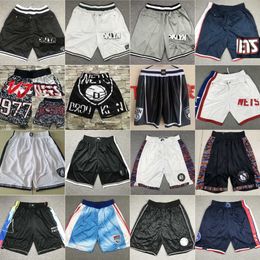 2022-23 NOWOŚĆ DURANT Irving Basketball Shorts Classic Justdon Pocket Hip Pop Pant with Pockets Pockets Drespants Simmons Curry Petrovic Short
