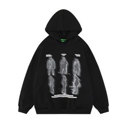 Hip Hop Hoodie Sweatshirt Streetwear Mens Shadow Graphic Print Punk Gothic Pullover Hooded 2022 Harajuku Casual Cotton Hoodies