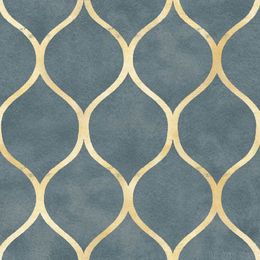 Wallpapers Peel and Stick Wallpaper Graphic Trellis Sapphire Blue Gold Stripe Removable Contactpaper For Home Bathroom Bedrooom Decorations 220927