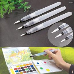 3pcs 3size /set Refillable Water Brush Ink Pen For Colour Calligraphy Drawing Painting Illustration Office Stationery