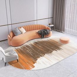Carpets Modern Simplicity Carpet Living Room Ellipse Bedroom Decor Thickened Short Pile Study Floor Mats Large Area Rugs
