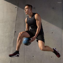 Men's Tracksuits Men's 2PCS Sports Set Men Pants Running Tank Tops Male Fitness Clothing Gym Tees Basketball Training Wear Jogging