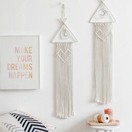 Knit Macrame Wall Hanging Tapestry Home Decor for Bedroom Woven Boho Tapestry Hanging