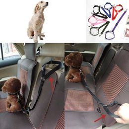 New Car Seat Belt for Dog Cat Pet Safety Adjustable Pet Safety Belt Lead Leash Travel Clip Strap Piece 2.5 Car Accessories Interior