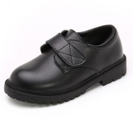 Spor ayakkabı moda çocuk ayakkabıları büyük erkek çocuklar için deri mal vesileler düğün şov partisi siyah zarif teeangers 312 yıl 220924