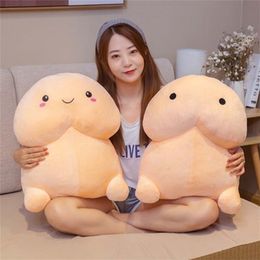 Plush Dolls Cute Flesh-colored Penis Toy Pillow Sexy Soft Stuffed Funny Cushion Simulation Lovely Gift for Girlfriend Kawaii 220924