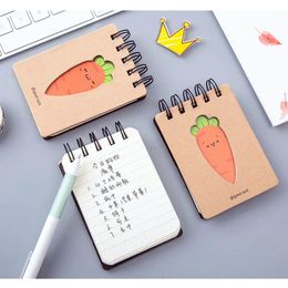 Notes A5 A7 Cute and Adorable Carrot Coil Notepad Mini Portable School Supplies kawaii Notebook for Student Gift 220927