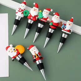 UPS Alloy Wine Red Stopper Christmas Creative Party Favour santa Claus Bottle Stopper P0927