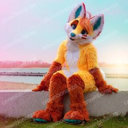 halloween Fursuit Husky Fox Dog Mascot Costumes Cartoon Character Outfit Suit Xmas Outdoor Party Outfit Adult Size Promotional Advertising Clothings