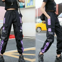 Women's Pants Capris Women's Joggers Casual Sports Summer Girls Hip-hop Streetwear Pants Fashion Cargo Pants Female Dance Sweatpants Trousers Black T220926