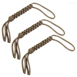 Decorative Figurines 3X Paracord Square Weave Knife Lanyard--Khaki