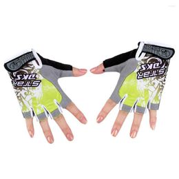 Cycling Gloves Summer Wear-resistant Fitness Outdoor Yellow Women Ice Riding Half-finger