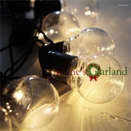 Strings 20 LED 6M Clear Globe Connectable Plug Festoon Party String Christmas Bulb Lights For Holiday Garland Outdoor Use