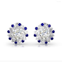 Stud Earrings 1 Ct 6.5mm Round Cut Wedding Moissanite Studs Women Luxury Jewellery Designers Sterling Silver 925