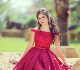 Party Dresses Red Lace Short Homecoming With Belt A Line Mini Graduation Dress Sexy Off The Shoulder Prom Gowns For Junior