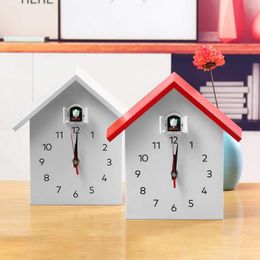 Relojes de pared Cuco moderno Reloj de cuarzo Bájaro colgante Reloj Temporizador de alarma Horologe Sala de estar Fashion House Decoración de 10 pulgadas