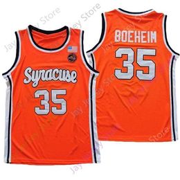 Mitch 2021 New NCAA College Syracuse Orange Jersey 35 Buddy Boeheim Size S-3XL All Stitched Embroidery