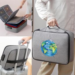 Briefcases Documents Organiser Men Handbags Briefcase Waterproof Luggage Storage Functional File Lockbox Women Bag Security Anti-theft Box