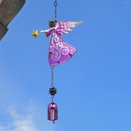 Decorative Figurines Metal Angel Wind Chime For Decoration Home Garden Decor Art Crafts Ornament Wing Bells Hanging Gifts