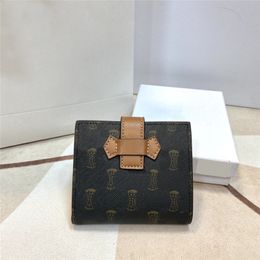 Trendy Pattern Designer Wallets Women Folding Leather Wallets Card Coin Purses Short Money Clip With Box