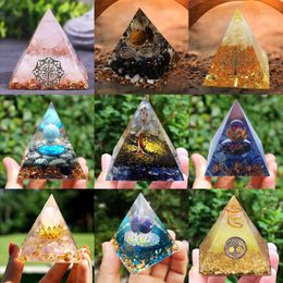 Decorative Figurines Objects & Natural Stone Orgonite Pyramid Crystals Orgone Energy Generator Healing Reiki Chakra Meditation Table Home Of