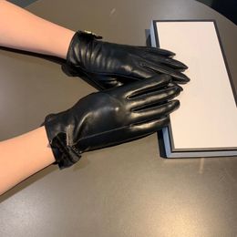 CH designer gloves leather glove ladies sheepskin rabbit fur winter mitten for women official replica Counter quality European size T0P quality 004