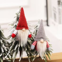 wholesale Christmas Handmade Swedish Gnome Scandinavian Tomte Santa Nisse Nordic Plush Elf Toy Table Ornament Xmas Tree Decorations DH874