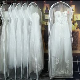 Other Bridal Accessories Transparent Tulle Wedding Bridal Dress Dust Cover with Side-zipper for Home Clothing Wardrobe Gown Storag265f