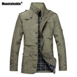 Men's Jackets Mountainskin Men's Thin Jackets Hot Sell Casual Wear Korean Comfort Windbreaker Spring Autumn Overcoat Men Trench Coat 5XL SA608 T220926