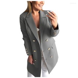 Women's Jackets Women's Ladies Long-Sleeved Double-Sided Woollen Coat Fashionable Casual Slim-Fitting Double Breasted Lapel Jacket